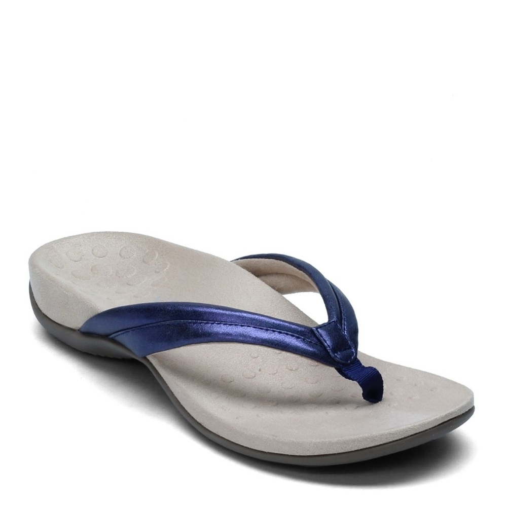 New! Vionic Raya Purple/Blue Tan Sandals with Ergonomic Design size 8.5 Wide